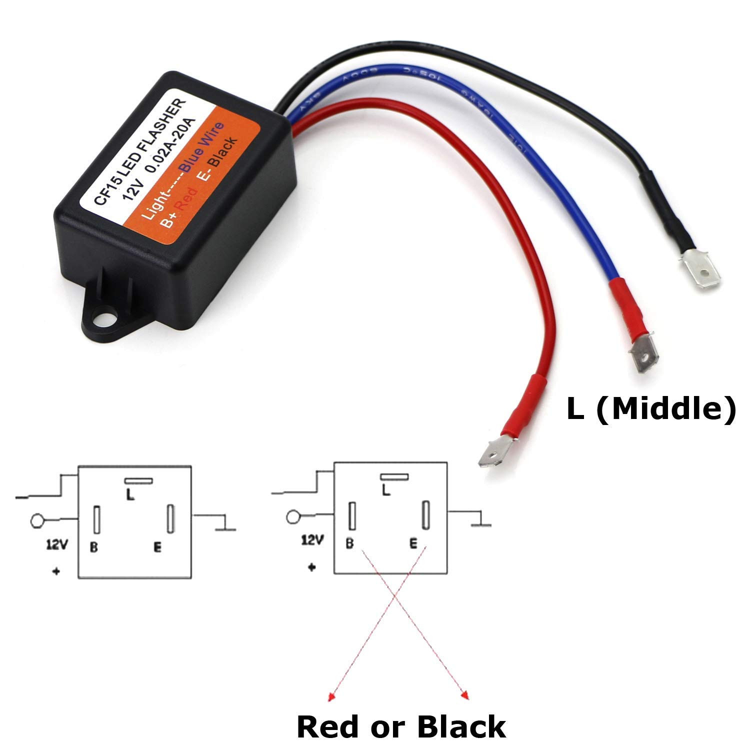 Convert Three Wire Flasher to Two Wire Ijdmtoy (1) 3-pin Cf13/cf14 Interchangeable Cf15 Electronic Led Flasher Relay for Led Related Turn Signal Bulbs Hyper Flash Fix Of Convert Three Wire Flasher to Two Wire