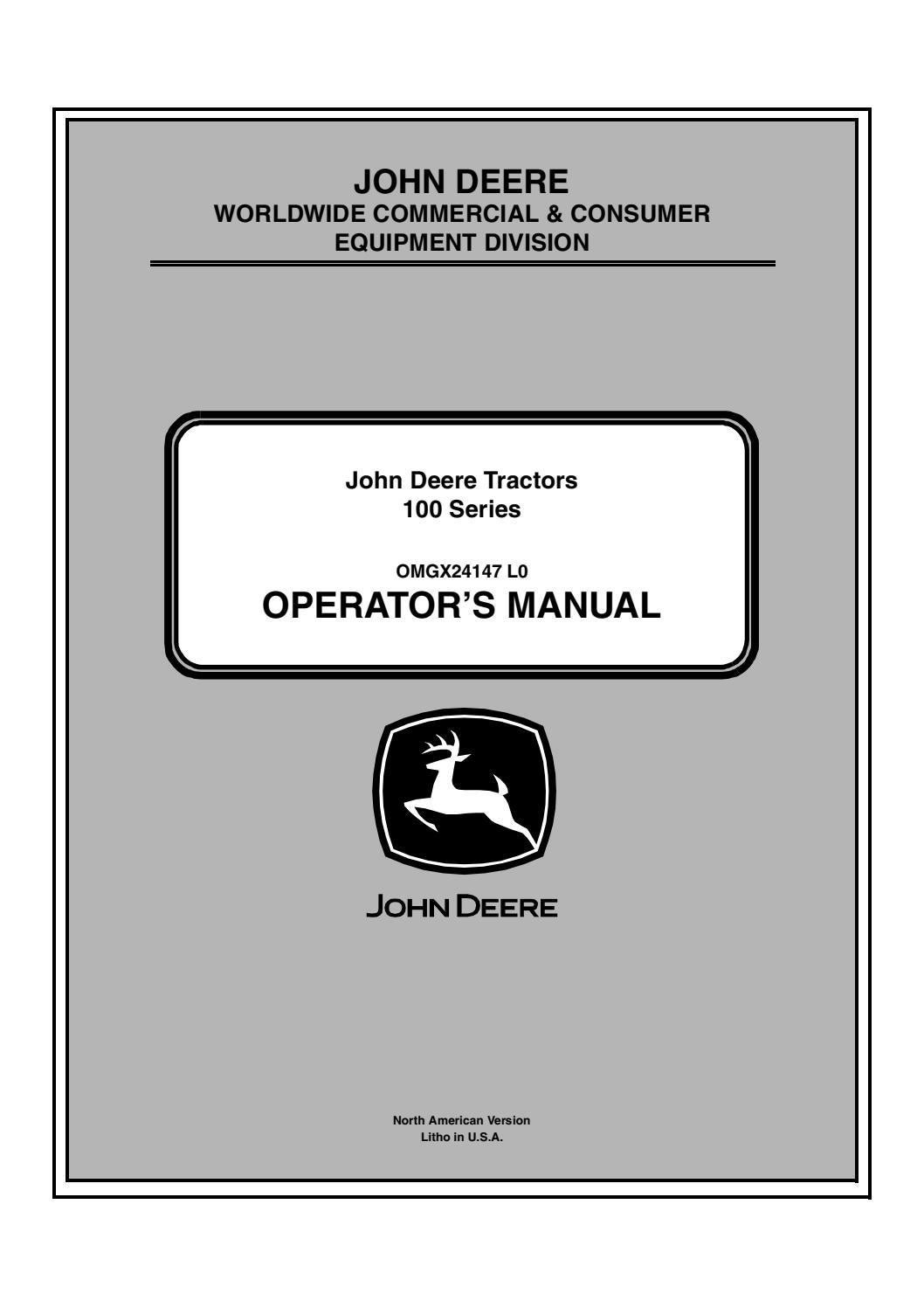 Electrical Diagram for John Deere D100 John Deere D100 Lawn Tractors Operator’s Manual Instant Download … Of Electrical Diagram for John Deere D100