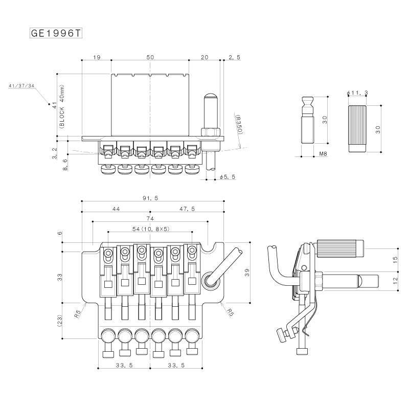 Floyd Rose Tremolo Parts Diagram Bridge – Gotoh, Floyd RoseÂ® Licensed Amplified Parts Of Floyd Rose Tremolo Parts Diagram
