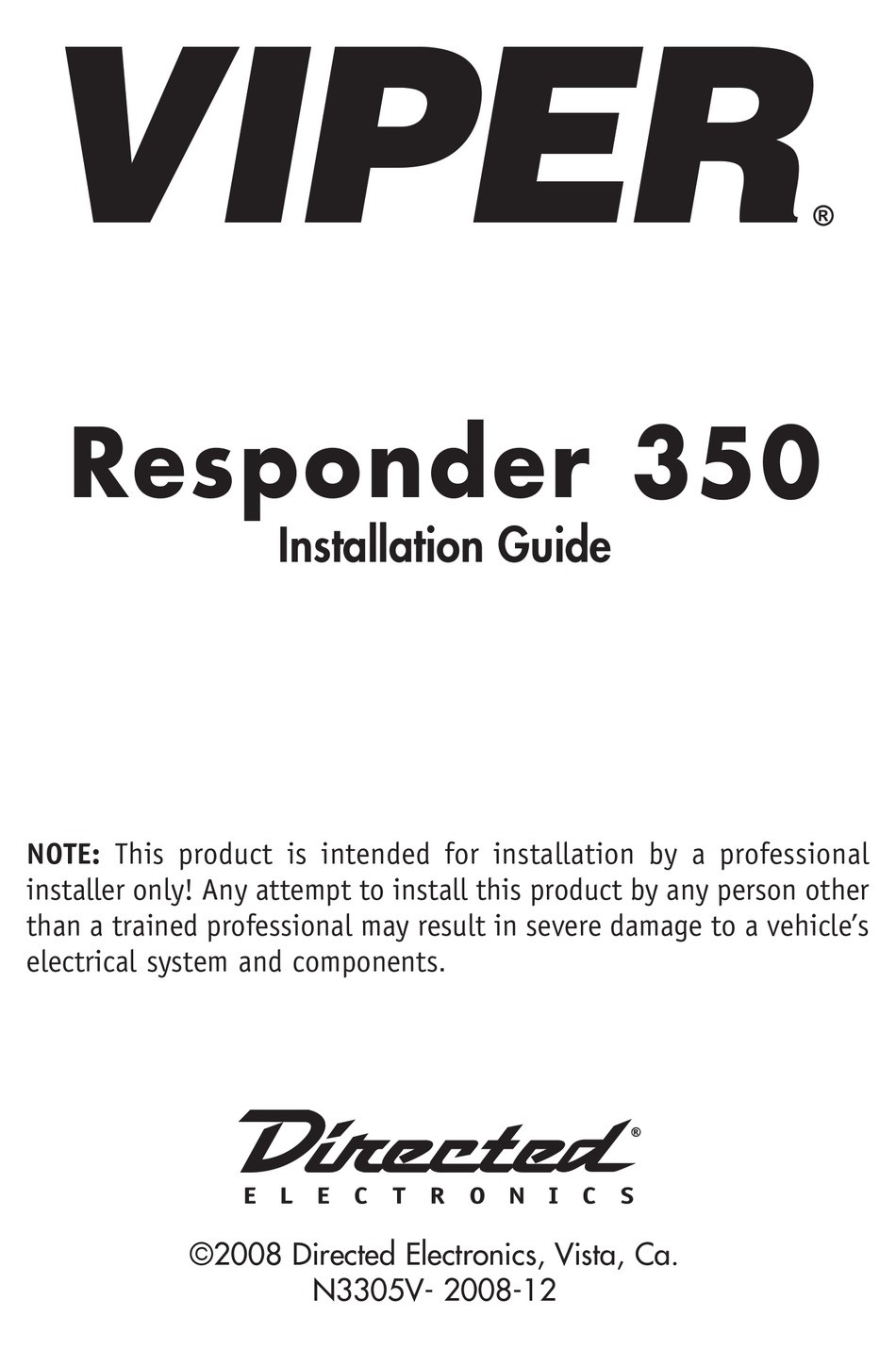 Viper Alarm 5706v Installation Manual Viper Responder 350 Installation Manual Pdf Download Manualslib Of Viper Alarm 5706v Installation Manual